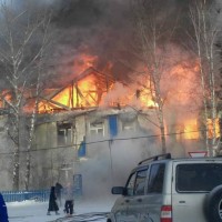 Школа в Алексеевске Киренского района сгорела почти дотла